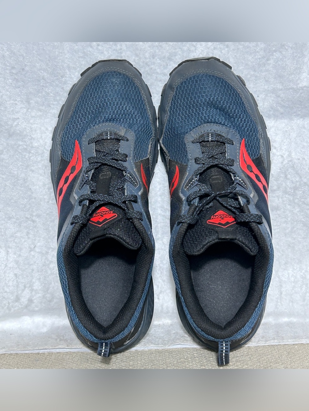 Saucony Excursion TR16 Mens Blue/Black Trail Running Sneakers Shoes SZ 12 Wide - Picture 5 of 11